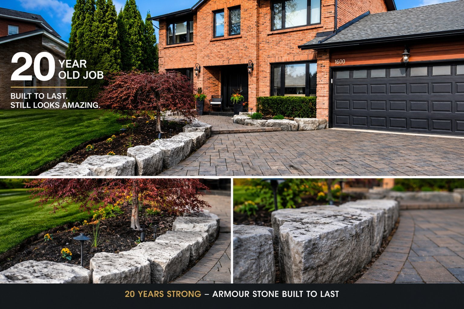 20-year-old armour stone front yard